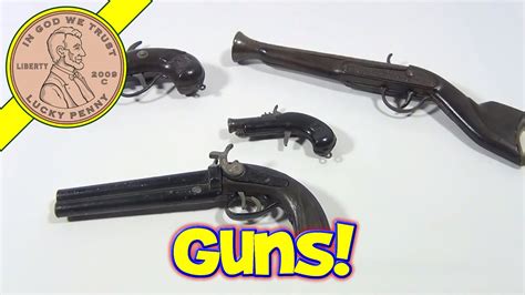 Cap Gun Lot Vintage Flintlock Musket Rifle And Pirate Style Guns