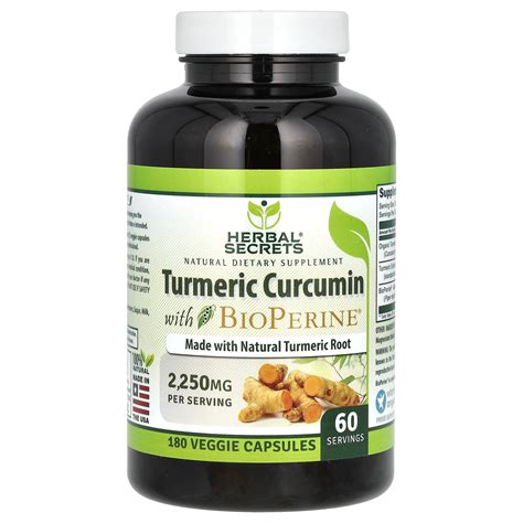 Herbal Secrets Ultra Pure Turmeric Curcumin With Bioperine Mg