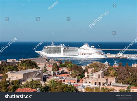 Cruise Ship Port Rhodes Greece Stock Photo 2155605615 | Shutterstock