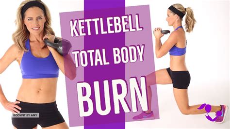 35 Minute Kettlebell Total Body Burn Workout To Strengthen Tone And Burn At Home Youtube