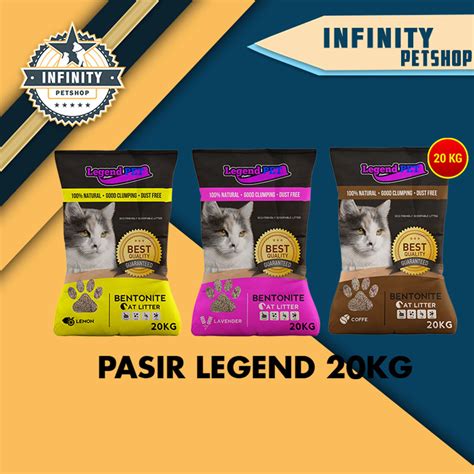 Jual Pasir Kucing Legend Gumpal Wangi Clumping Bentonite 20 Kg Shopee