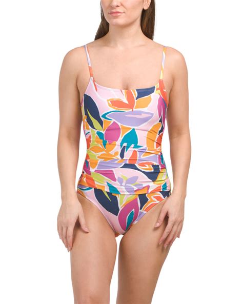 Shirred Lingerie Tummy Control One Piece Swimsuit Clothing T J Maxx