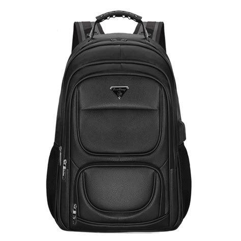 Mochila Couro PU Grande Executiva Para Notebook Trabalho Faculdade