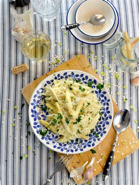 Spargelrisotto Mit Wei Em Spargel Nach Einem Basisrezept Von Jamie