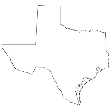 Outline Of The Map Of Texas Eadith Madelaine