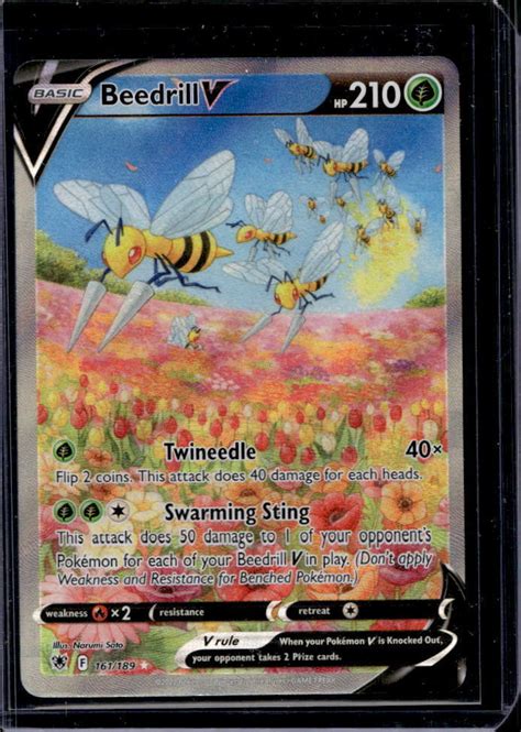 Mavin 2022 Pokemon SWSH Astral Radiance Beedrill V Full Alt Art FA