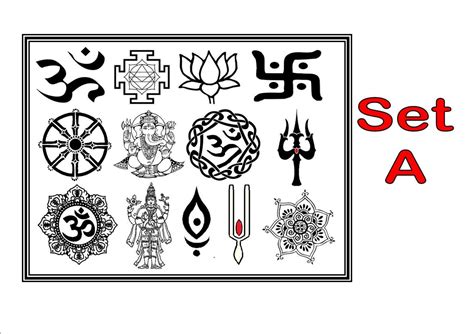 HINDU hindi symbols X12 X24 temporary TATTOOS waterproof LAST1WEEK+ | eBay