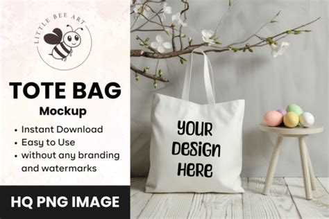 Easter Tote Bag Mockup No 022 Graphic By Little Bee Art · Creative Fabrica