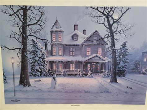 Jesse Barnes Signed Numbered Print 1989 Frost And Gingerbread