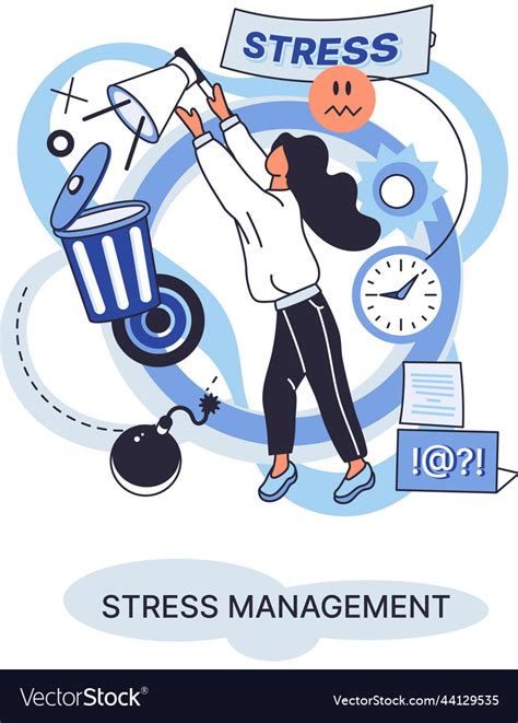 Stress Management Abstract Metaphor Pressure Vector Image