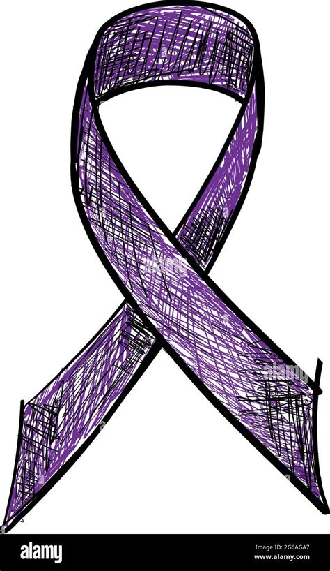 Pancreatic Cancer Awareness Realistic Ribbon Isolated On White