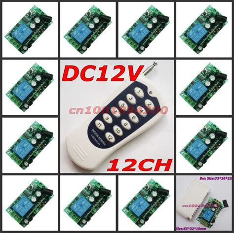 12v 1ch Rf Wireless Remote Control Switch System 12 Receiversand1