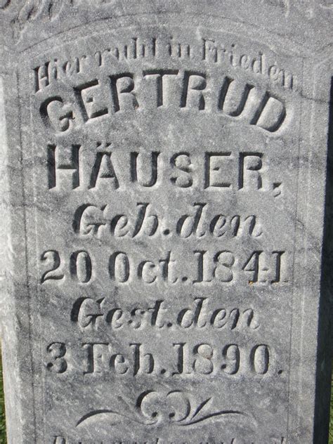 Gertrud Caroline Winter Hauser 1841 1890 Mémorial Find a Grave