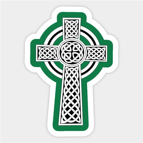 Irish Celtic Cross Decor For St Patricks Day Celtic Cross Sticker