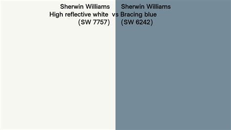 Sherwin Williams High Reflective White Vs Bracing Blue Side By Side