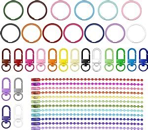 Amazon Mardatt 160Pcs Colored Ball Bead Key Chain Key Rings