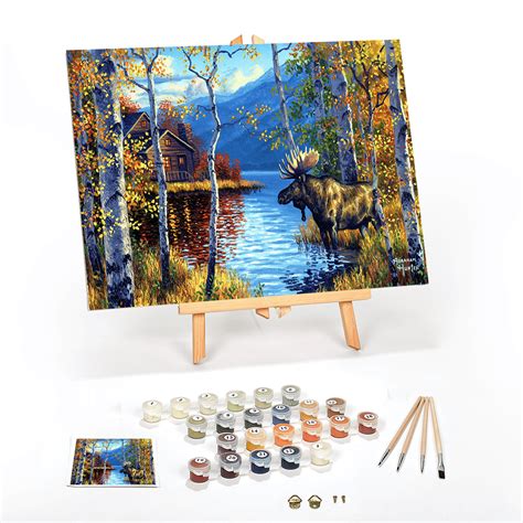 Ledgebay Paint By Number For Adults Complete Diy Kit On Canvas