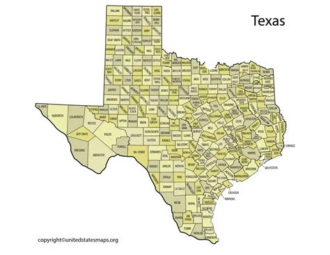 Texas County Map | Map of Texas Counties with Cities