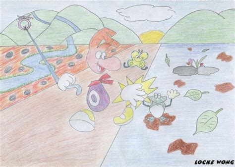 Rayman with Baby Globox by googley on DeviantArt