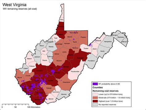 Rosenfarbe Kommerziell unvollständig west virginia coal mines map