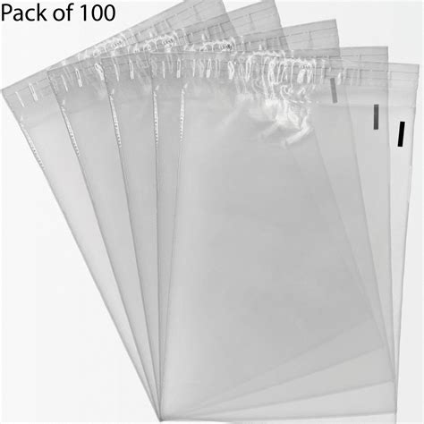 Self Sealing Clear Plastic Poly Bags | Suffocation Warning Bags ...