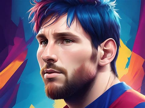 Premium AI Image | A stunning portrait of Lionel Messi