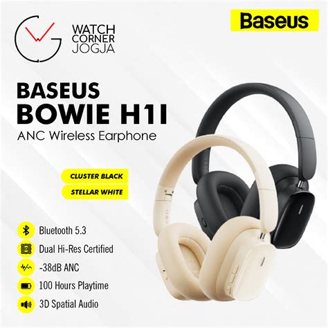 Jual Baseus Bowie H I Headphone Anc Wireless Noice Cancelling Hires