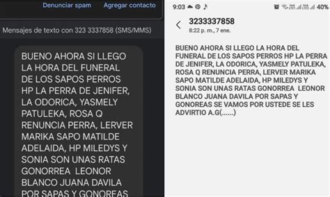 Líderes Vuelven A Recibir Mensajes De Texto Con Amenazas De Muerte