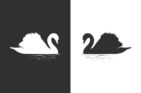 Concepto De Silueta De Cisne Vector Gratis