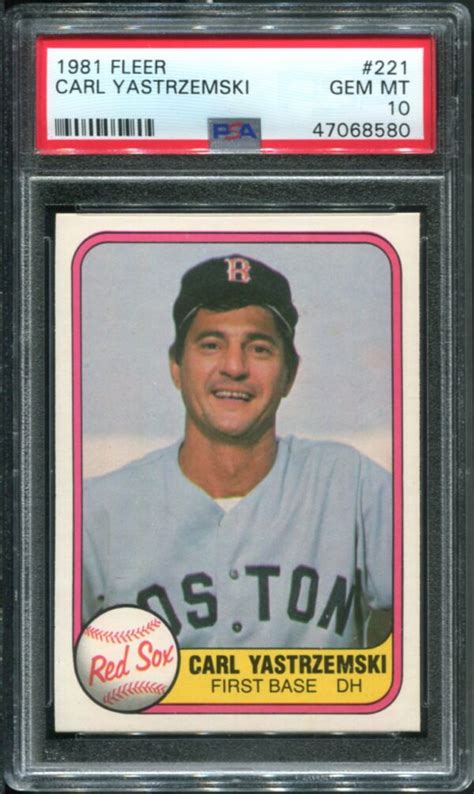 Fleer Carl Yastrzemski Psa Hof All Star Cards Inc