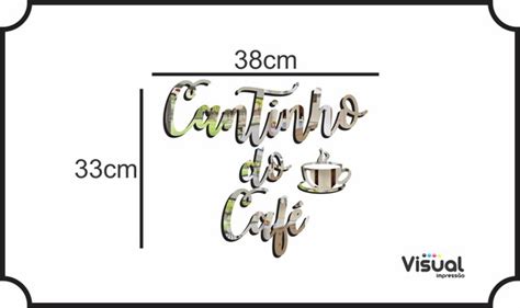 Espelho Decorativo Frase Cantinho Do Caf Ros Gold Elo