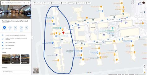TBIT Lax airport map Tom Bradley International Terminal