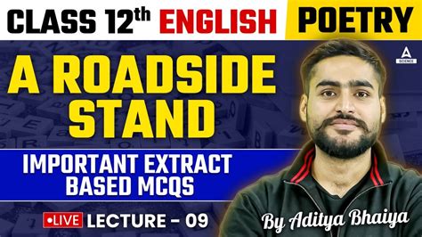 Class 12th English A Roadside Stand Important Extract Based MCQs By