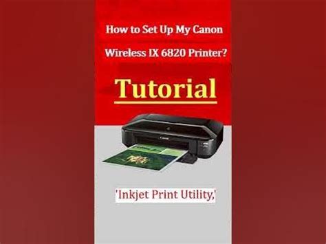 Canon Pixma ix6820 Wireless Printer Setup | IJ Start #Shorts | Wireless ...