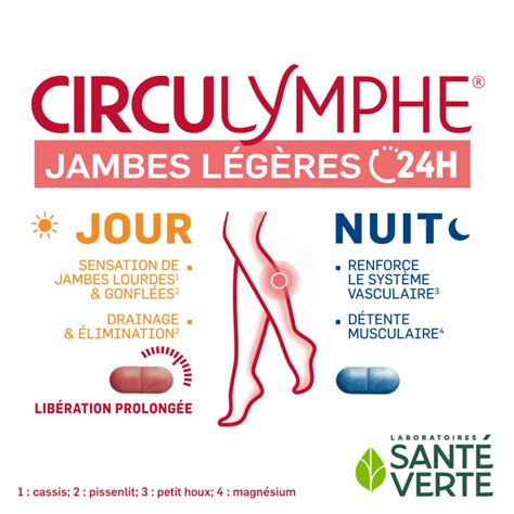 Circulymphe Jambes légères jour et nuit Laboratoires Santé Verte