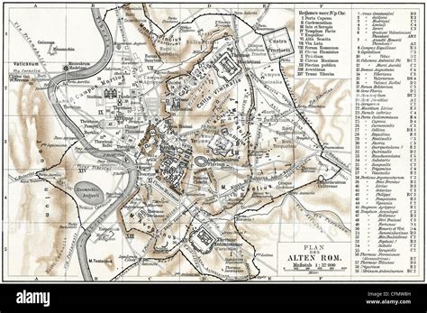 Mapa de la antigua Roma Fotografía de stock - Alamy