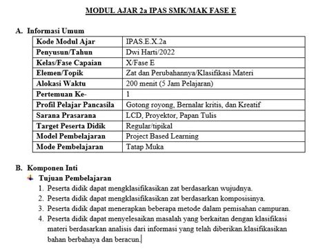 Modul Ajar Ipas Projek Ipas Riset