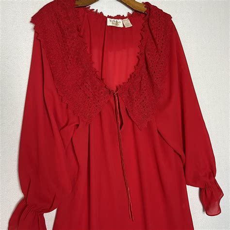 Vintage Victoria S Secret Lingerie Nightgown Red Shee Gem