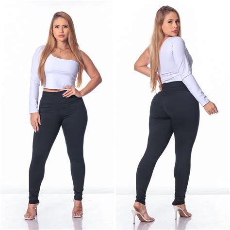 Cal A Legging Leg Suplex Fitness Grossa Cintura Alta Feminina Academia