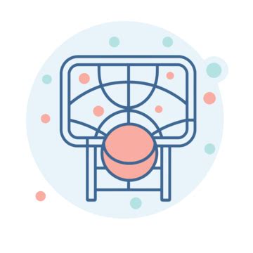 Basketball Hoop Modern Line Art Icon Vector A Lineal Icon Depicting