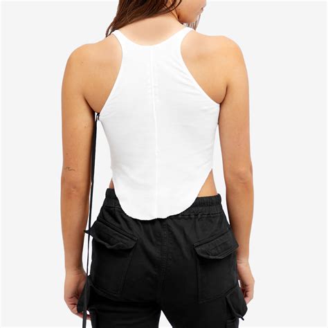 Rick Owens Drkshdw Basic Cropped Tank Vest Milk End Us