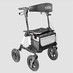 Kmina Pro Rollator Mit Luftbereifung F R Drau En Rollator Faltbar