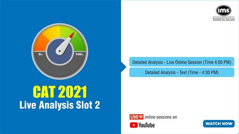 CAT 2021 Slot 2 Live Analysis IMS India YouTube