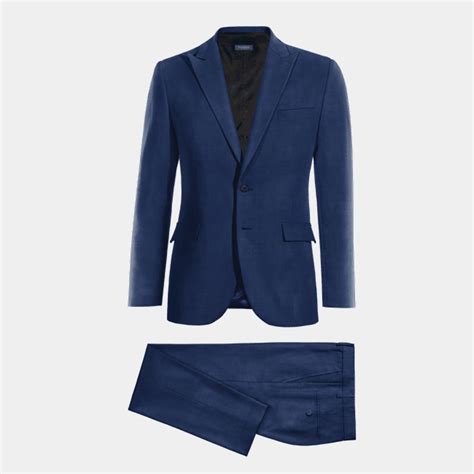 Cobalt Blue Suit With Red Flannel Vest