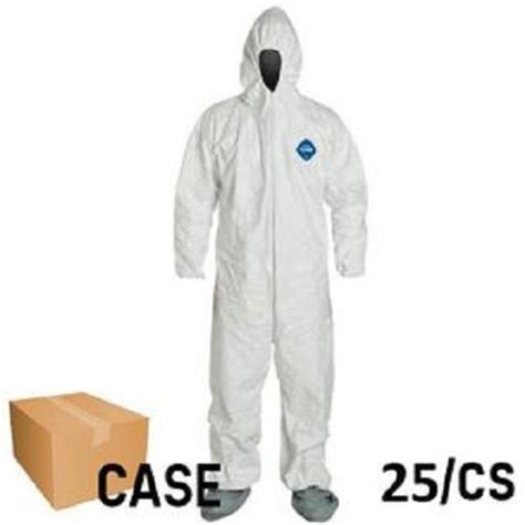 Dupont Tyvek Disposable Coverall Bunny Suit Whood And Boots Ty122s 400