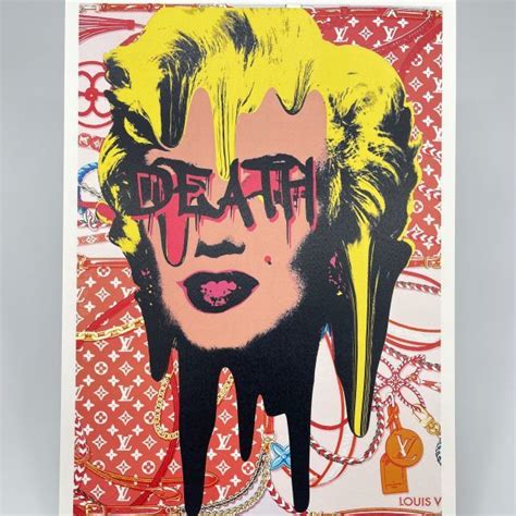 【未使用】death Nyc 世界限定100枚 アートポスター Warhol アンディウォーホル マリリンモンロー Louis Vuitton