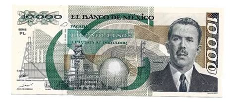 Billete México 10 000 Pesos 1989 Lázaro Cárdenas MercadoLibre