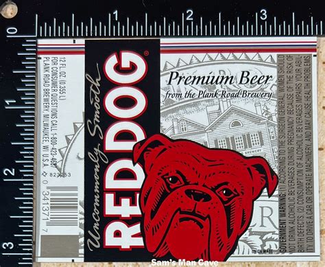 Red Dog Beer Label