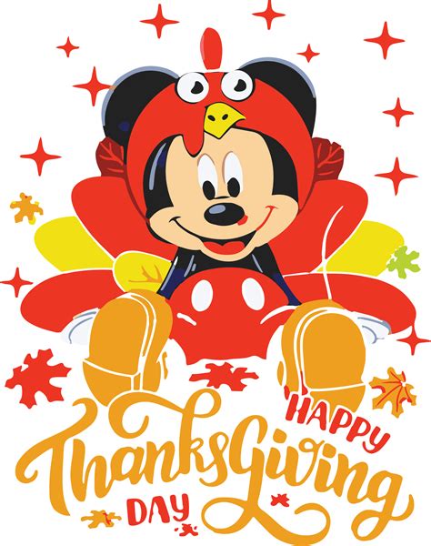 Happy Thanksgiving Day Svg, Mickey Mouse Thanksgiving Svg, D | Inspire ...