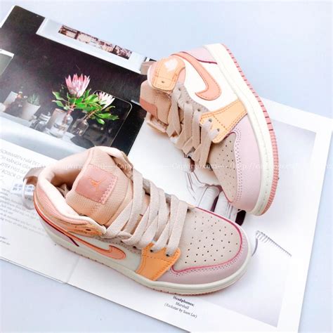 Giày Air jordan 1 trẻ em màu nude